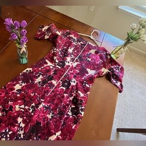 ASOS purple and pink floral dress, small petite size 8